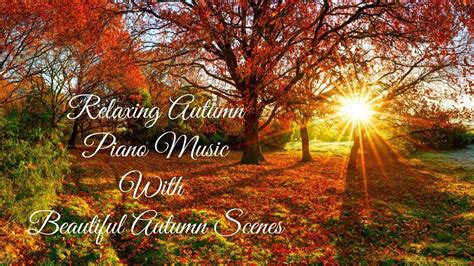 autumn piano music|relaxing music with fall background.